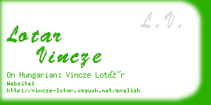 lotar vincze business card